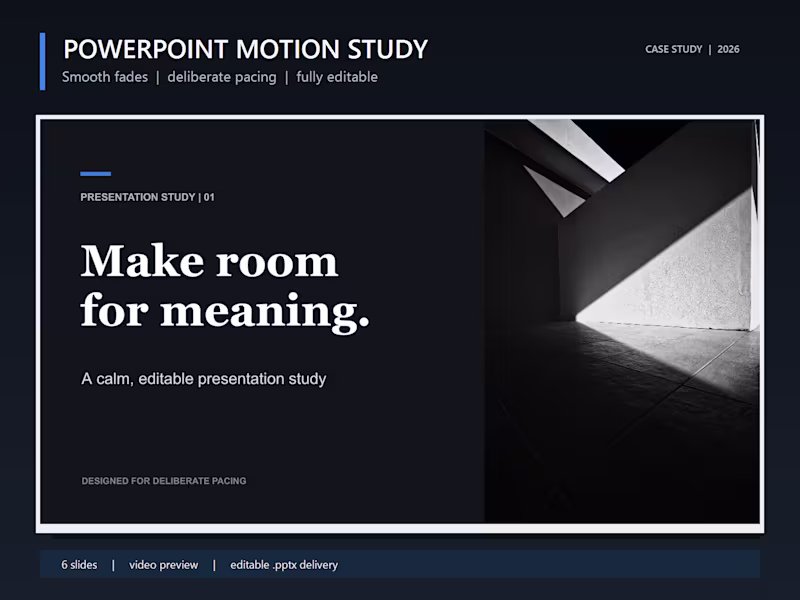 Cover image for PowerPoint Animation & Pacing Study