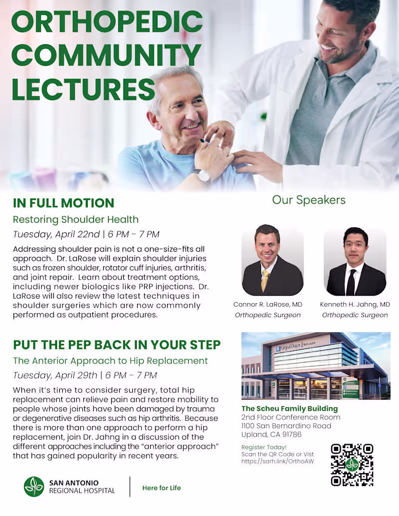 Cover image for SARH: Orthopedic Community Lectures Outreach Design