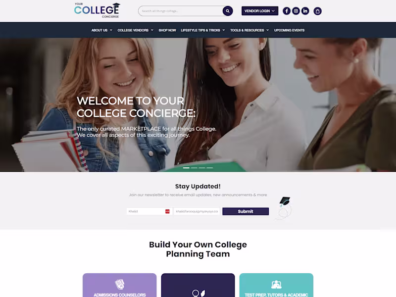Cover image for YourCollegeConcierge.com