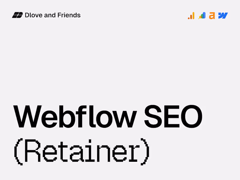Cover image for Webflow Maintenance + SEO 🔍