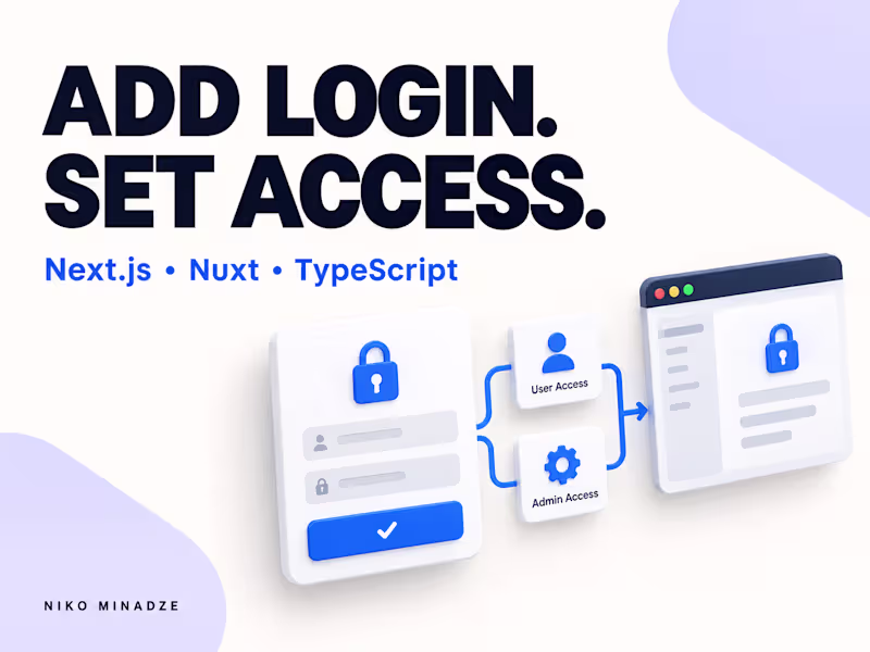 Cover image for Add login and user roles to a Next.js or Nuxt app