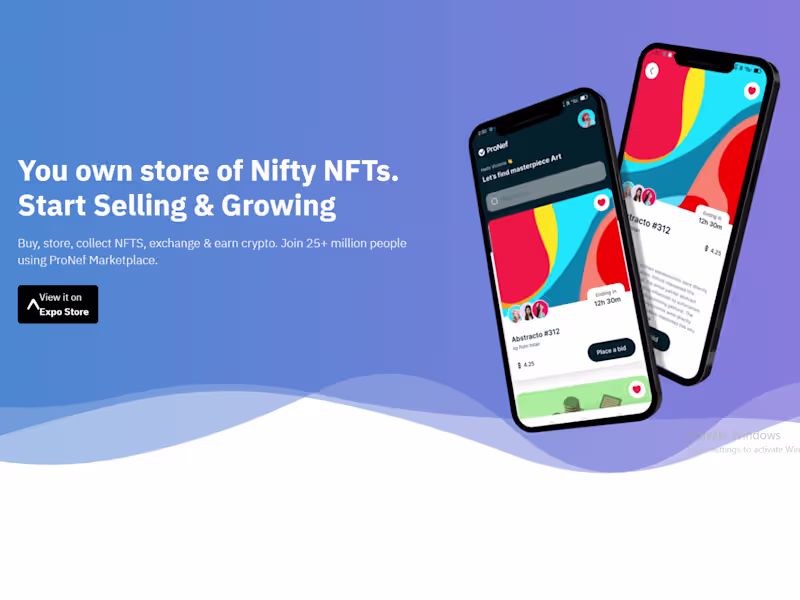 Cover image for React Native NFT Showcase App