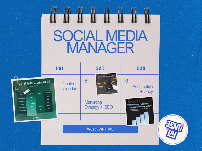 Cover image for Social Media Manager + Strategy