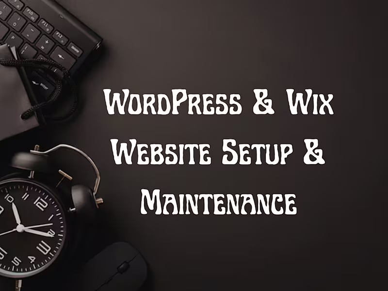 Cover image for WordPress & Wix Website Setup and Maintenance