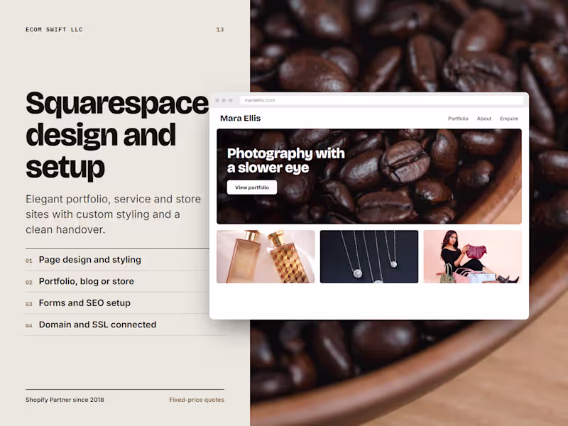 Cover image for Squarespace Website Design and Setup