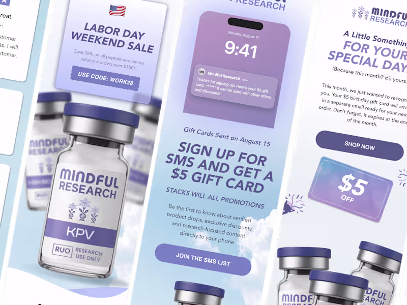 Cover image for Email Design for eCom Brands | Klaviyo, Mailchimp, Omnisend etc.
