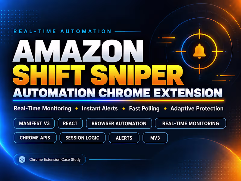 Cover image for Amazon Shift Sniper | Real-Time Automation Chrome Extension