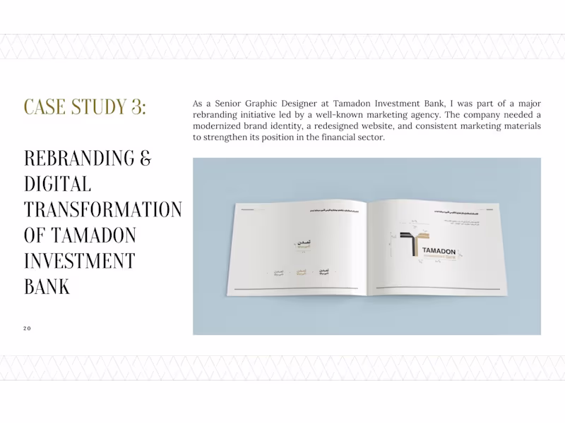 Cover image for Rebranding & Digital Transformation of Tamadon Investment Bank