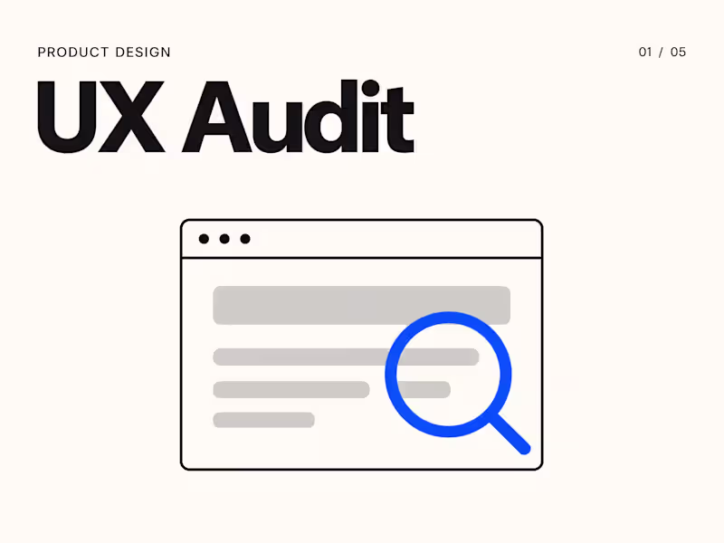 Cover image for UX Audit & Actionable Improvement Plan