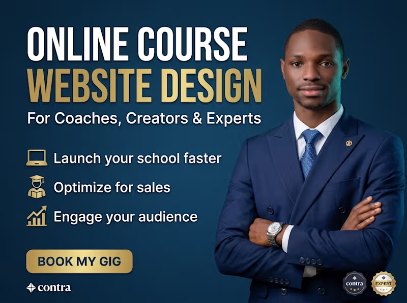 Cover image for Online Course Website Design for Coaches, Creators & Experts