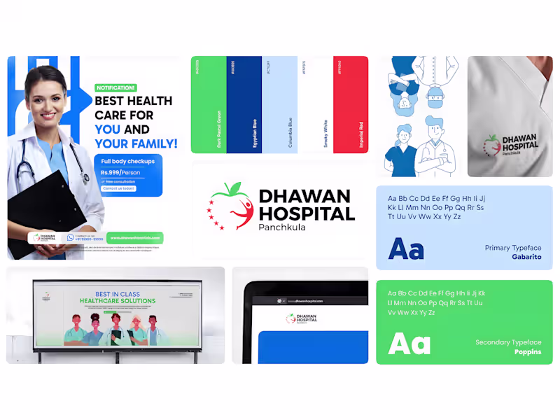 Cover image for Brand Visual Identity Designing - Dhawan Hospital