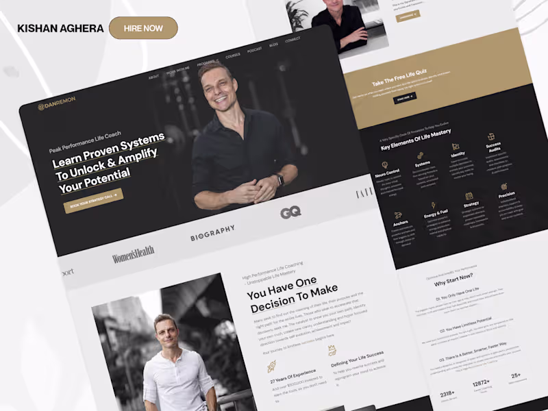 Cover image for Website Design for Life Coach Brand 