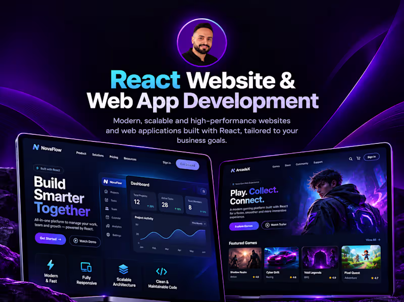 Cover image for React Website & Web App Development