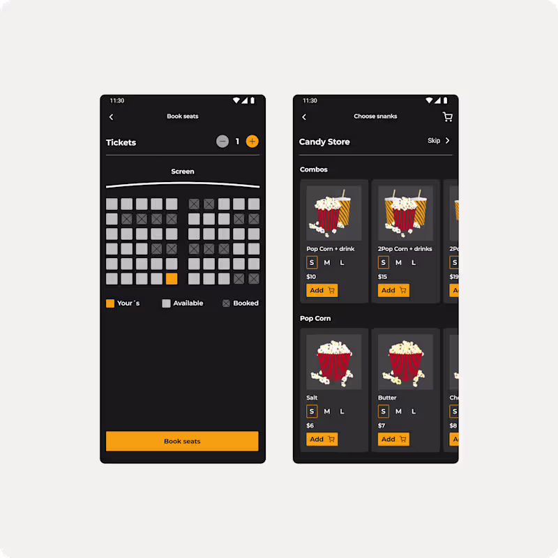 Cover image for Designed a mobile ticketing app