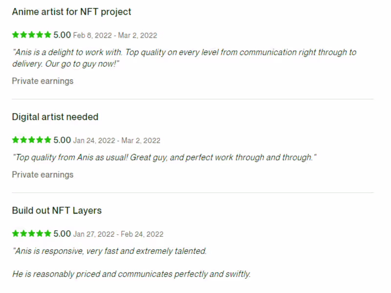 Cover image for Upwork projects