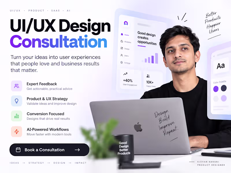 Cover image for UI/UX Design Audit & Product Consultation