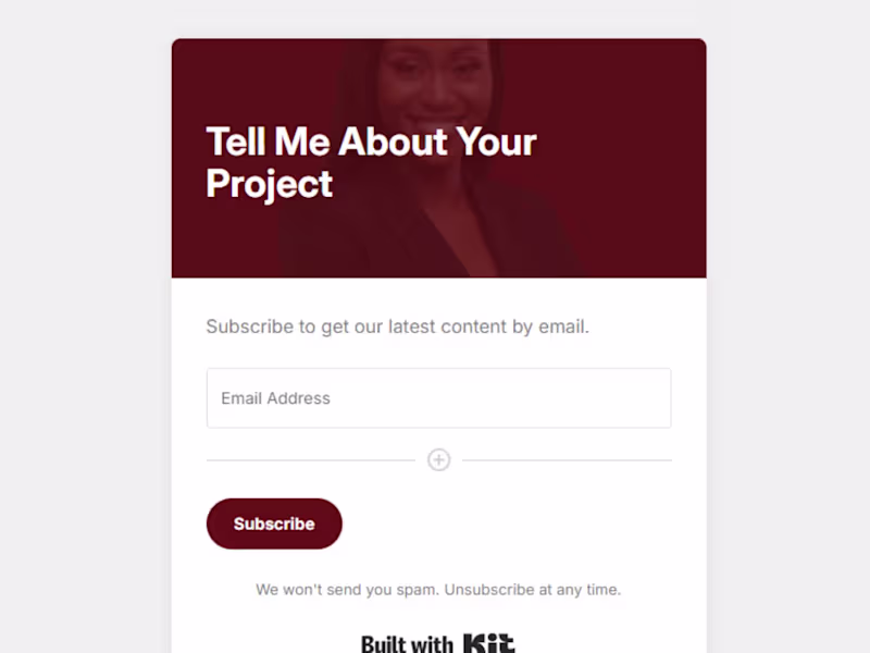 Cover image for Project sign up Form