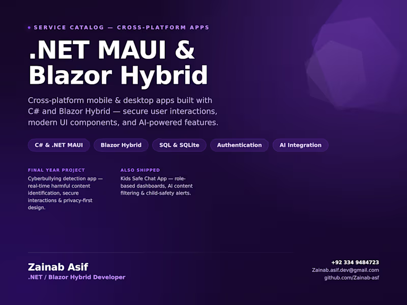 Cover image for .NET MAUI & Blazor Hybrid Development