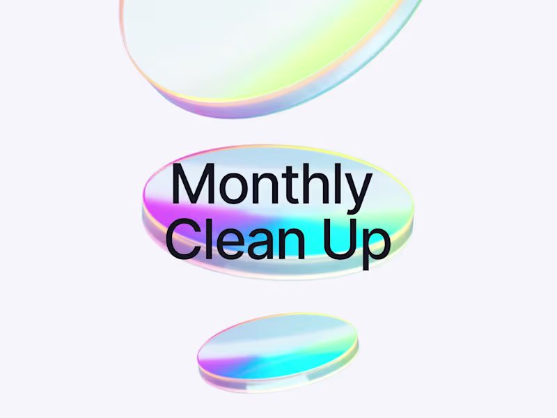 Cover image for Monthly Clean Up