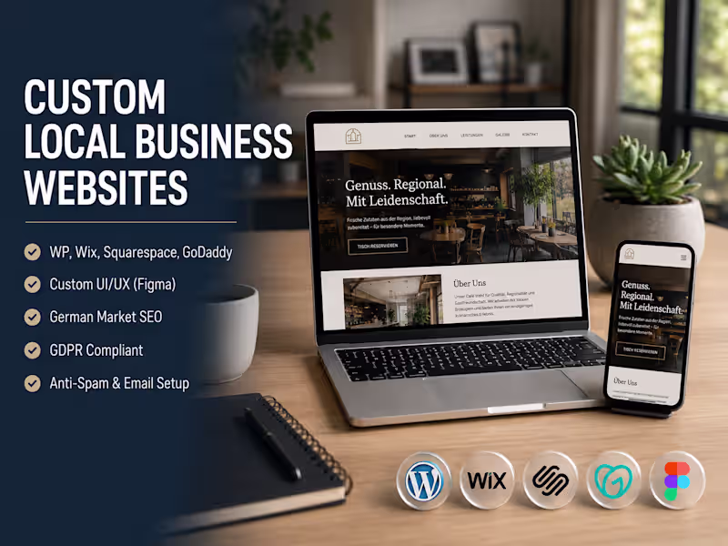 Cover image for Local Business UI/UX WordPress, Wix & Squarespace Web Designer