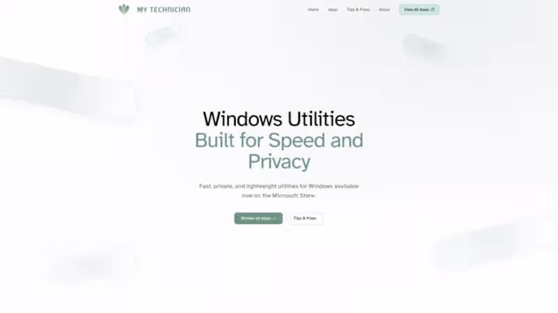 Cover image for My Technician Website