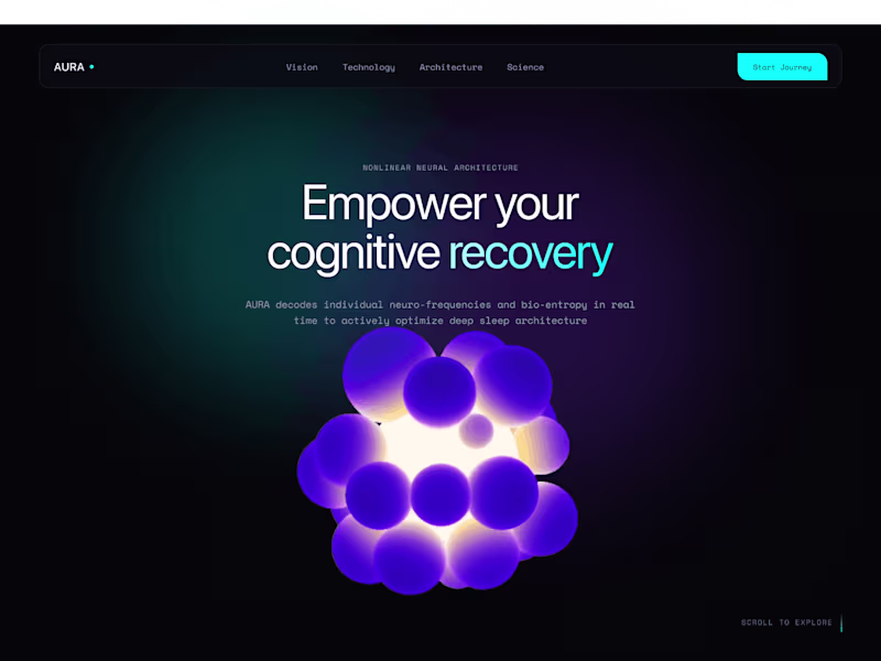 Cover image for AURA is a promotional landing