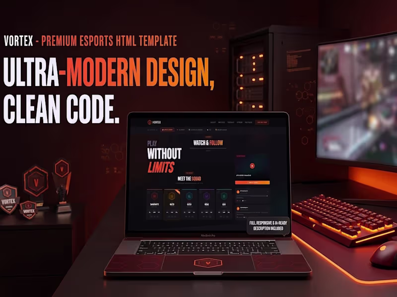 Cover image for High-energy HTML template for esports