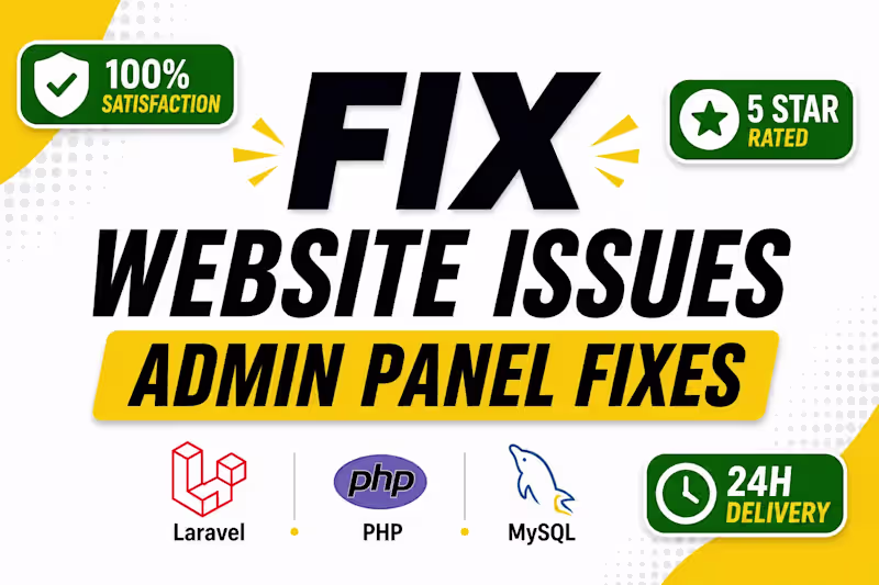 Cover image for I will fix, upgrade, and develop your Laravel application
