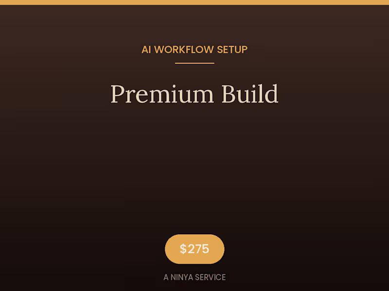 Cover image for AI Workflow Setup — Premium