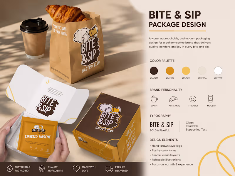 Cover image for ☕ Coffee Packaging Design
• Modern