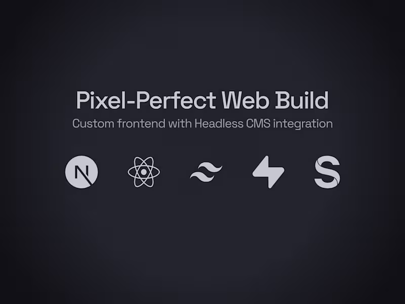 Cover image for Pixel-Perfect Website Build with Headless CMS Integration