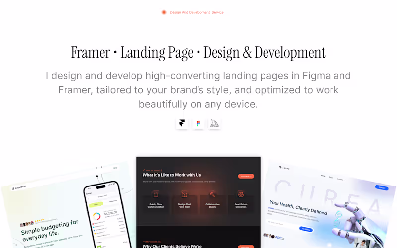 Cover image for Framer • Landing Page •  Design & Development
