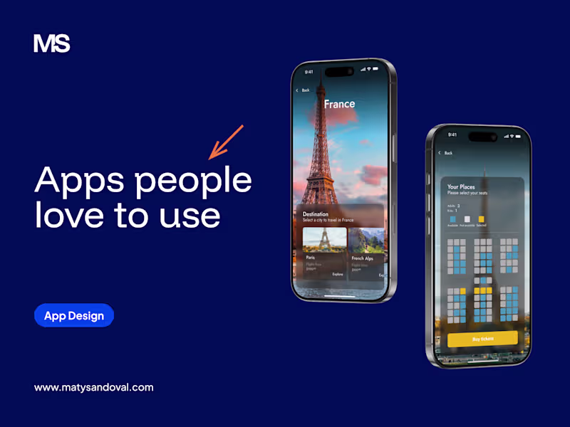 Cover image for Mobile App UX/UI Design, Built Ready for Development