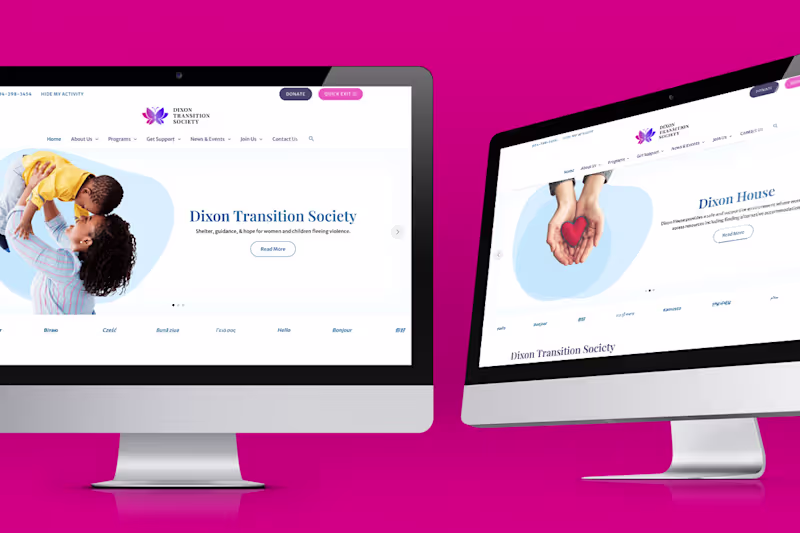 Cover image for Logo and web design for nonprofit organization