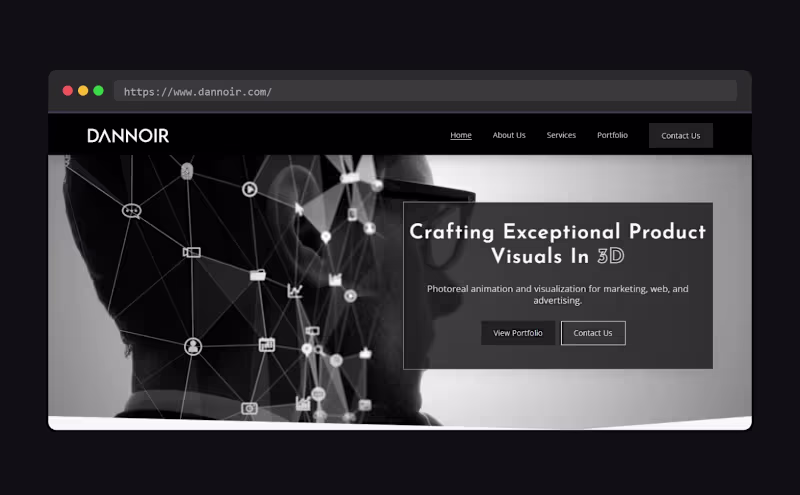 Cover image for Dannoir — 3D Product Animation Squarespace Website