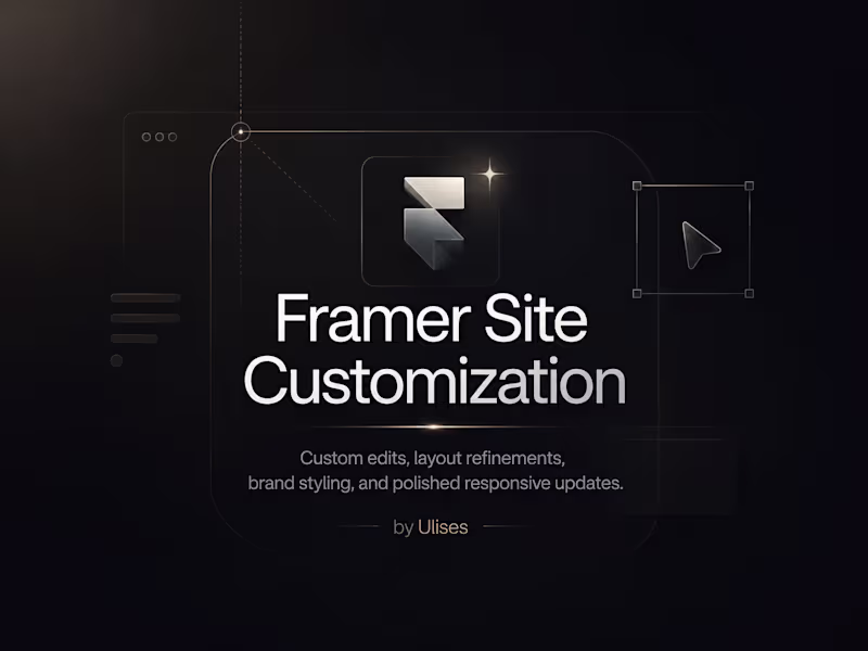 Cover image for Framer Site Customization