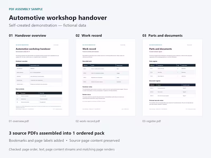 Cover image for Merge, split or reorder up to 20 PDF pages
