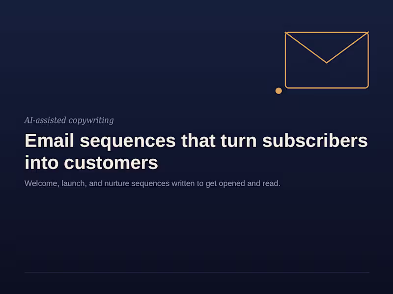 Cover image for I will write high-converting email sequences using AI