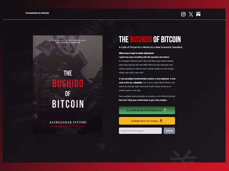 Cover image for The Bushido of Bitcoin Website Transformation