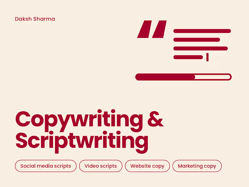 Cover image for Copywriting & Scriptwriting