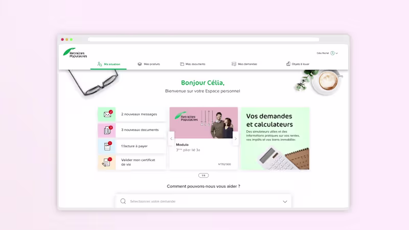 Cover image for Web customer portal - Life insurance  company