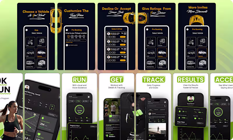 Cover image for Health & Ride Healing App — App Store Screenshot Design