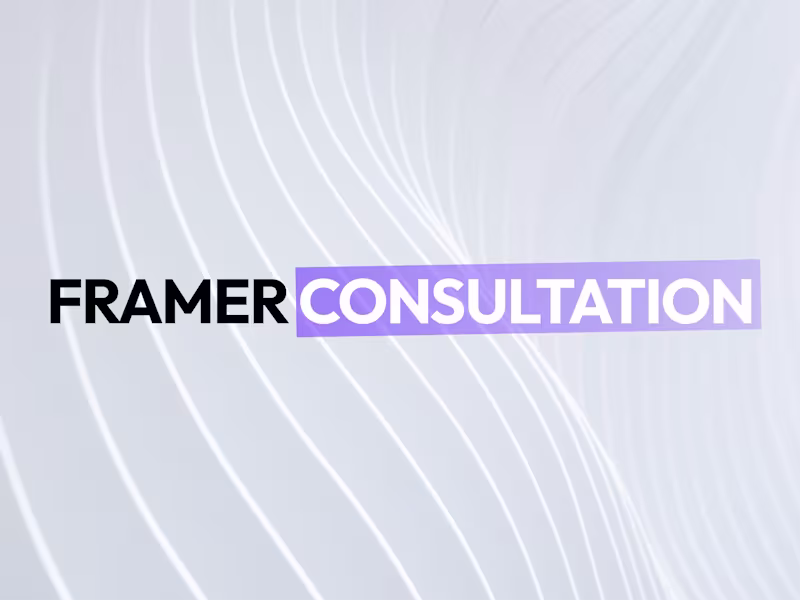 Cover image for Framer Consultation