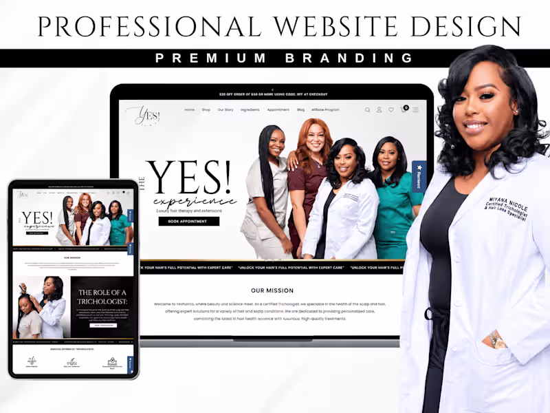 Cover image for Premium Shopify website for Tricologist Hair Specialist