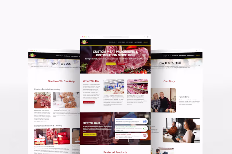 Cover image for T&T Foods, Inc is a family owned USDA certified meat process...