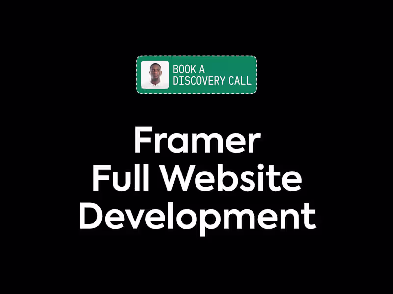 Cover image for Framer Full Website Development