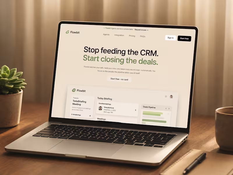 Cover image for Flowbit: the autonomous CRM that updates itself