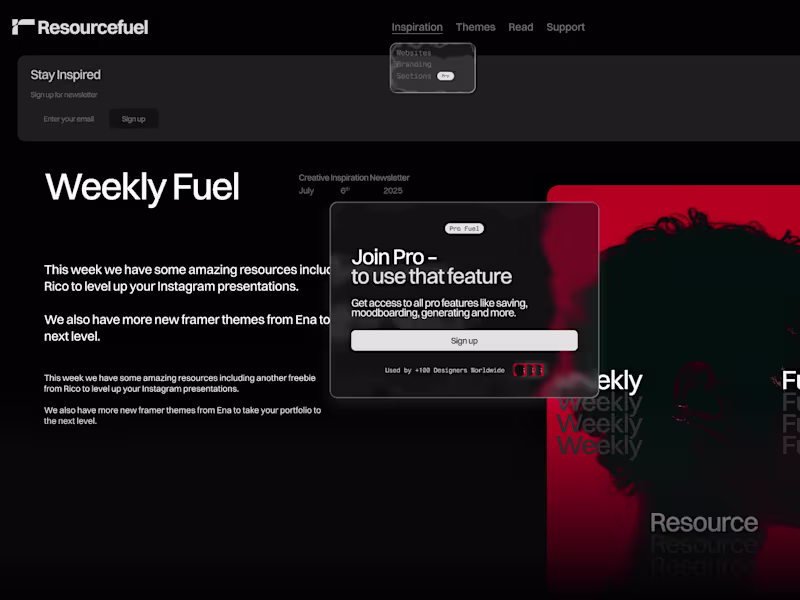 Cover image for Newsletter Website Design