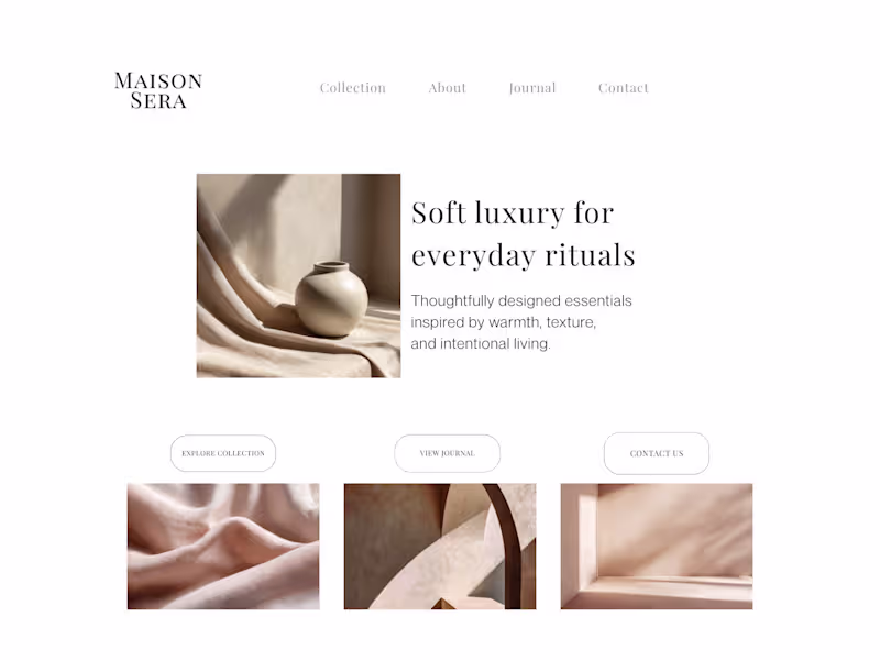 Cover image for Maison Sera Luxury Landing Page Concept