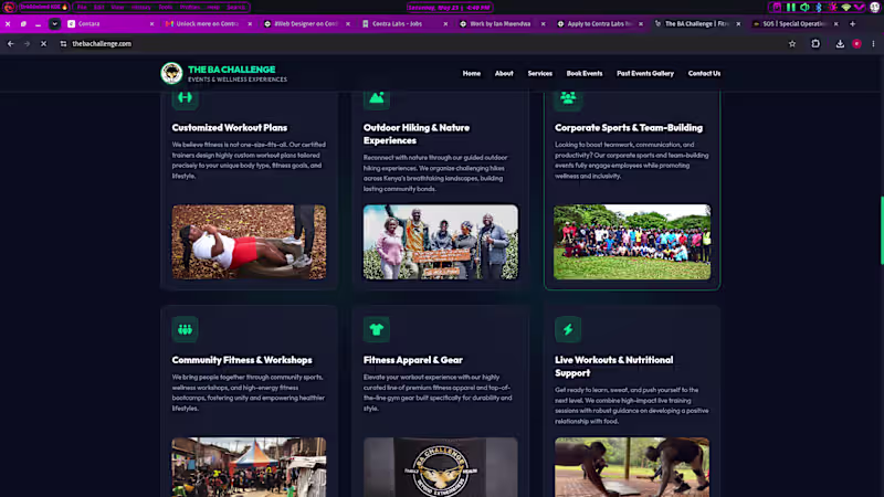 Cover image for An events organizing company web